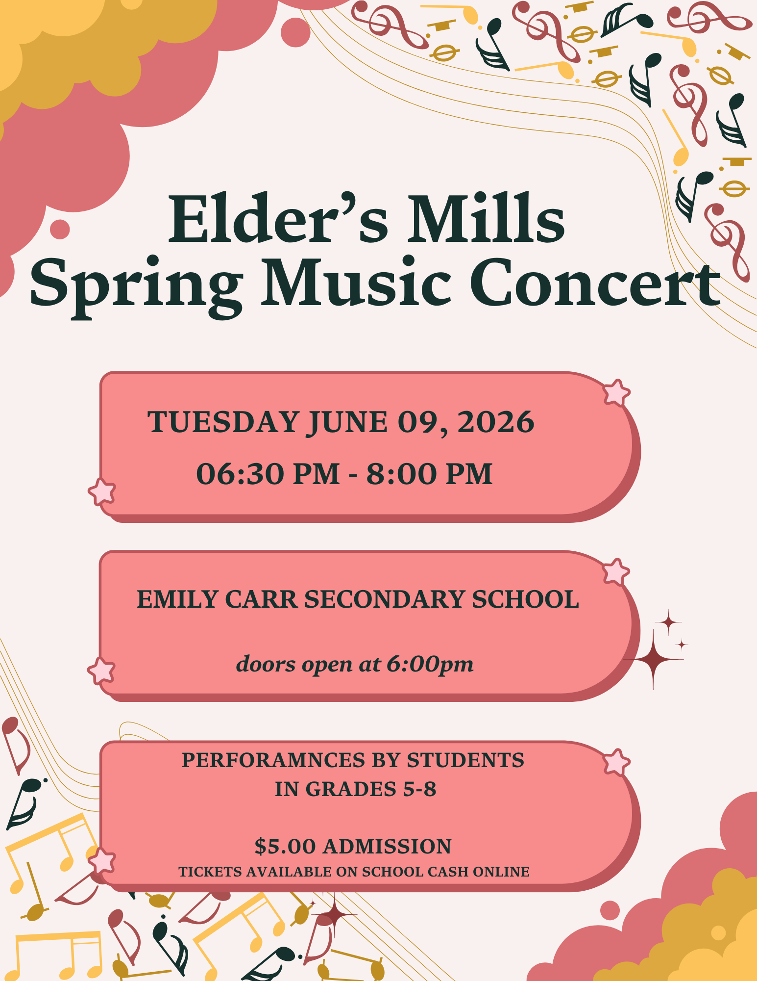 Spring Music Concert Flyer
