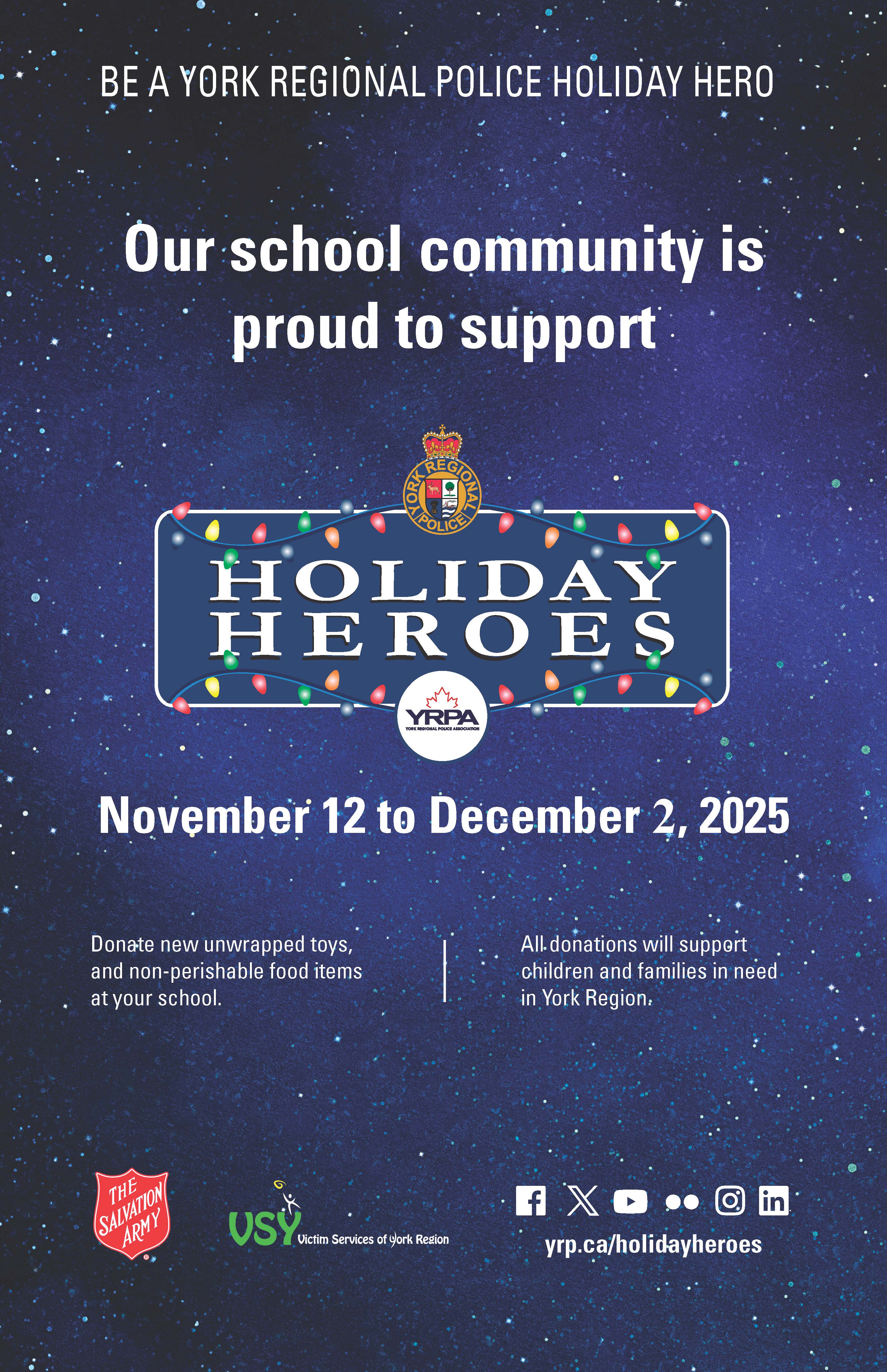 Holiday heroes poster