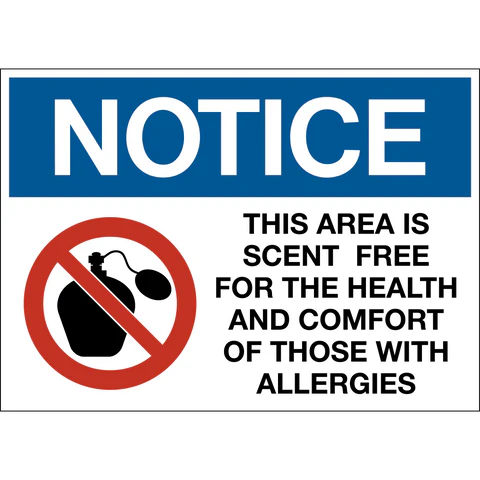 Scent Free Area Notice 