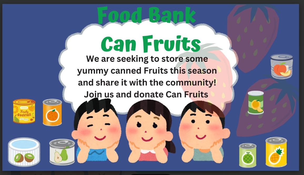 Food Bank needs contributions of Canned Fruits 